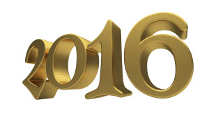 New 2016 Year 3d text on white background